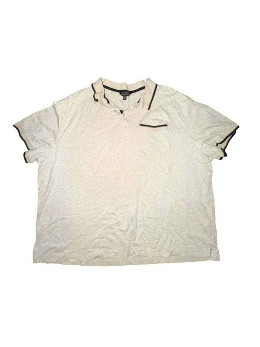 Banana Republic Luxe Polo Shirt Marled Beige Men’s XXL